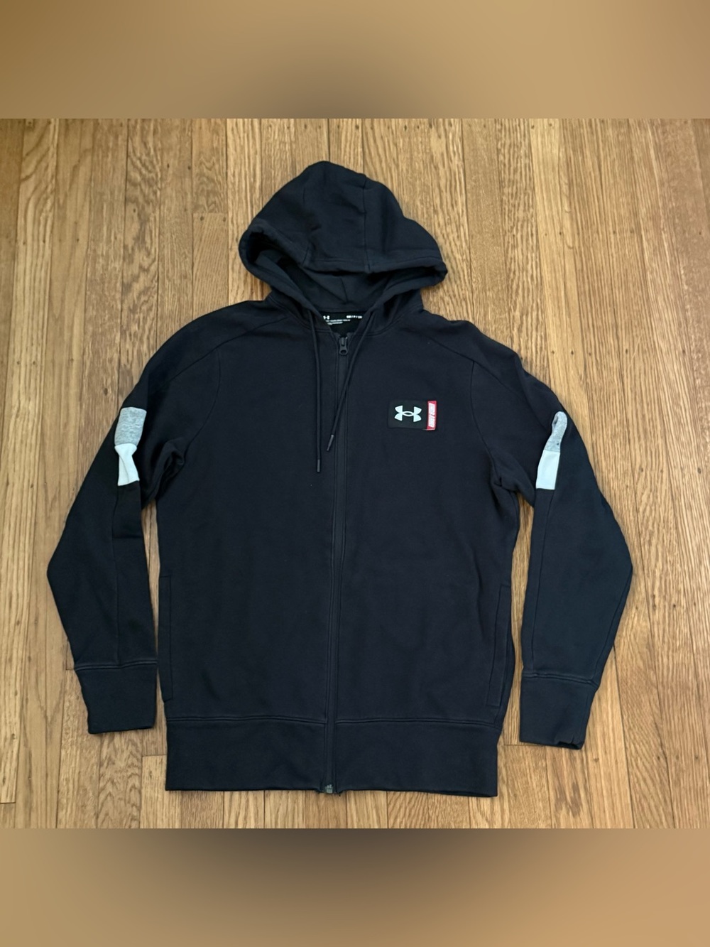 Under Armour Black Hooded Full-Zip Jacket Men’s size Small
